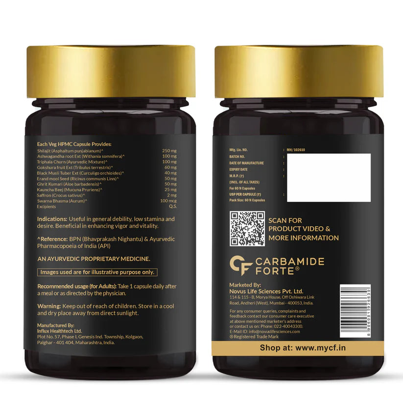 Carbamide Forte Shilajit Gold for Men 60 capsules