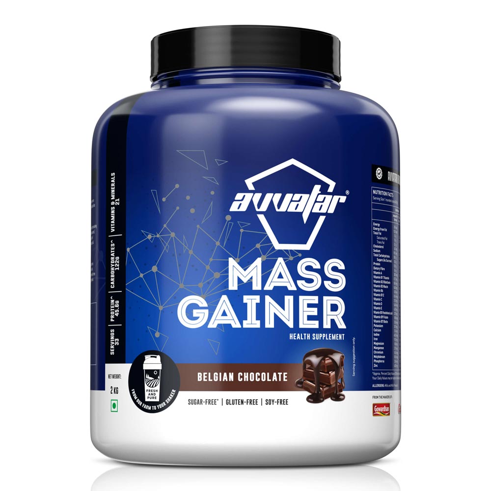 Avvatar Mass Gainer 2KG – High-Calorie Protein Shake for Muscle Growth