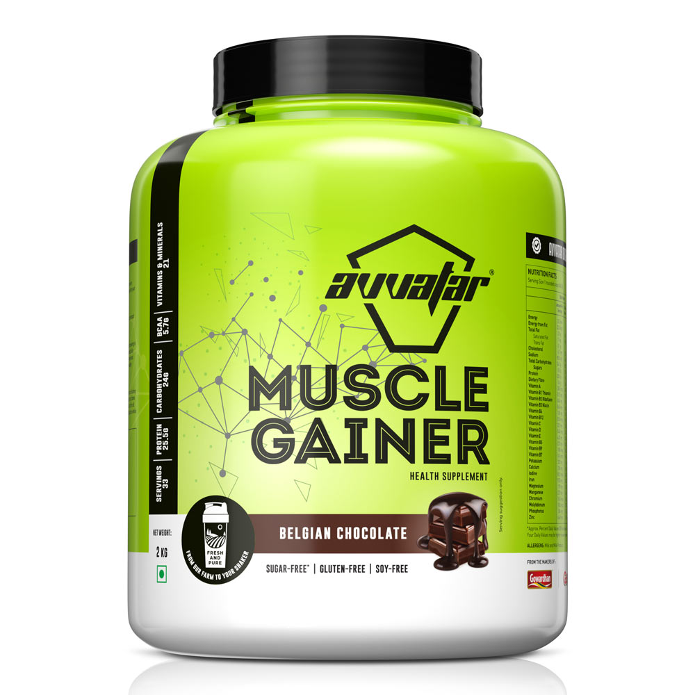 AVVATAR Muscle Gainer 2KG – High-Calorie Mass Gainer Protein for Lean Muscle