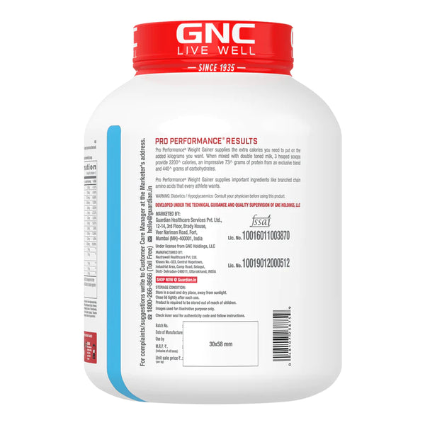 GNC Pro Performance Weight Gainer 3kg