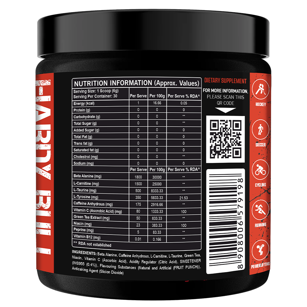Muscle Trail Hardy Bull Ripped Pre-Workout 180g – 30 Servings