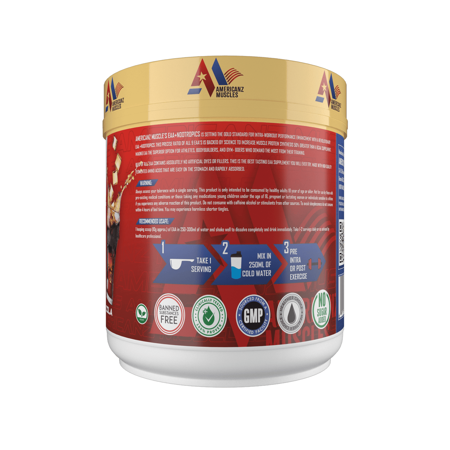 AMERICANZ MUSCLES EAA+ NOOTROPICS 8:1:1 300GM-11