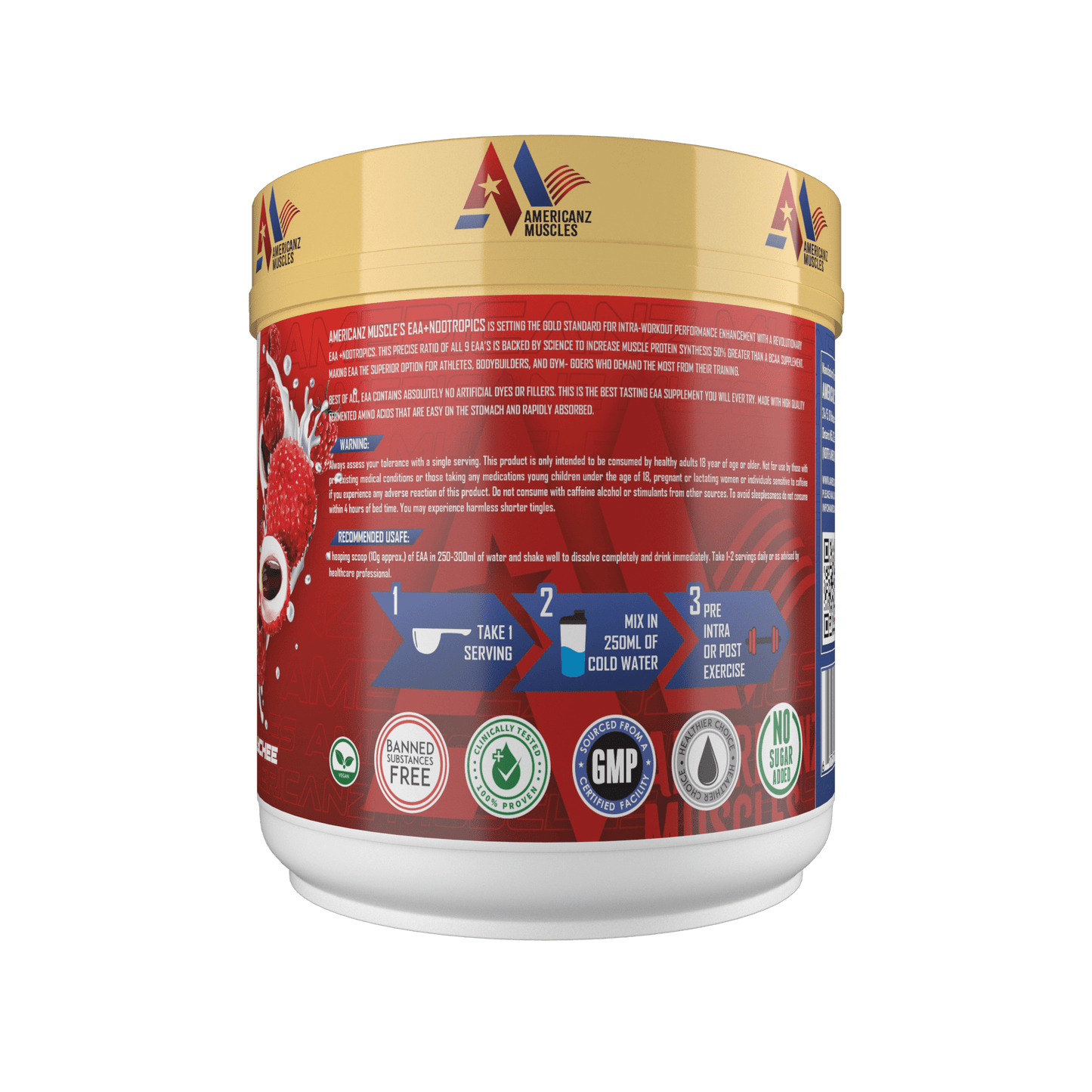 AMERICANZ MUSCLES EAA+ NOOTROPICS 8:1:1 300GM-14