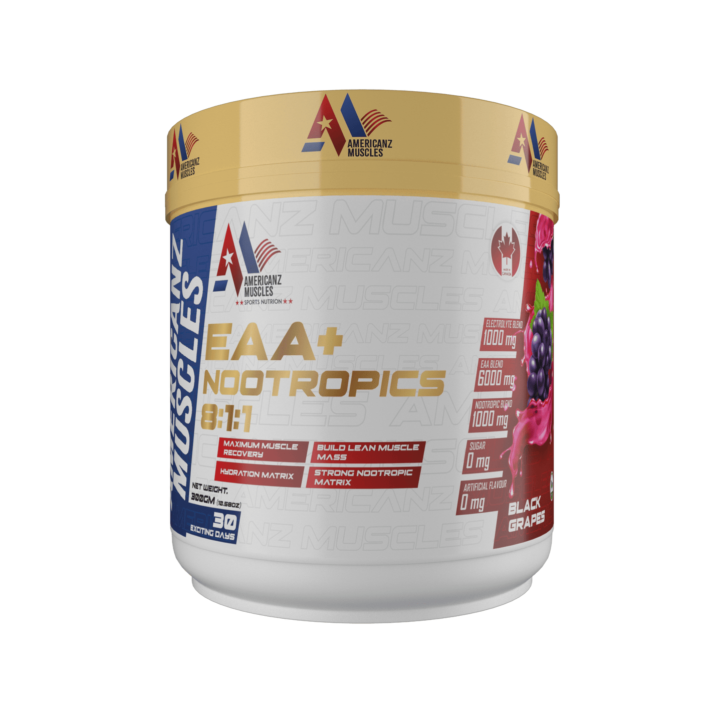 AMERICANZ MUSCLES EAA+ NOOTROPICS 8:1:1 300GM-4