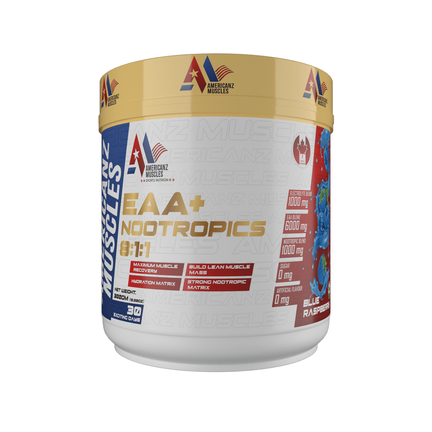 AMERICANZ MUSCLES EAA+ NOOTROPICS 8:1:1 300GM-7