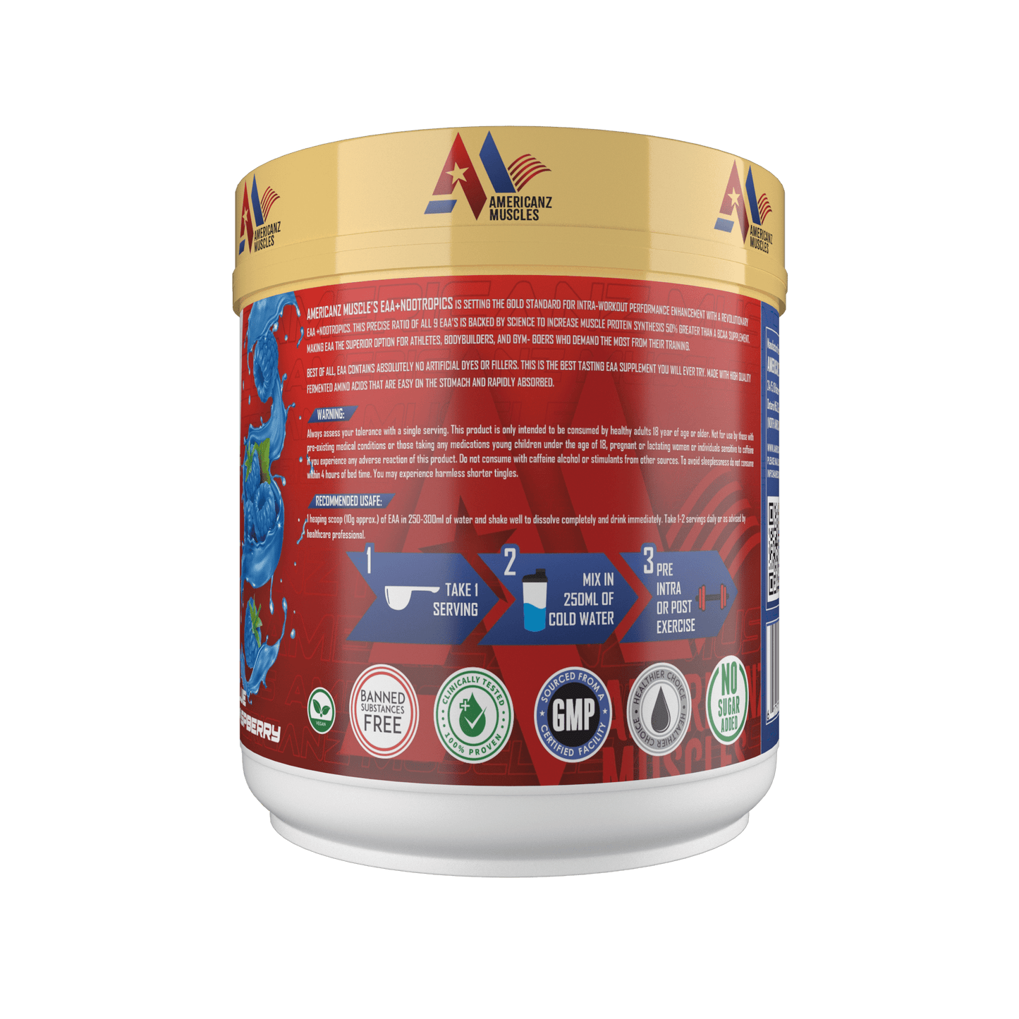 AMERICANZ MUSCLES EAA+ NOOTROPICS 8:1:1 300GM-8