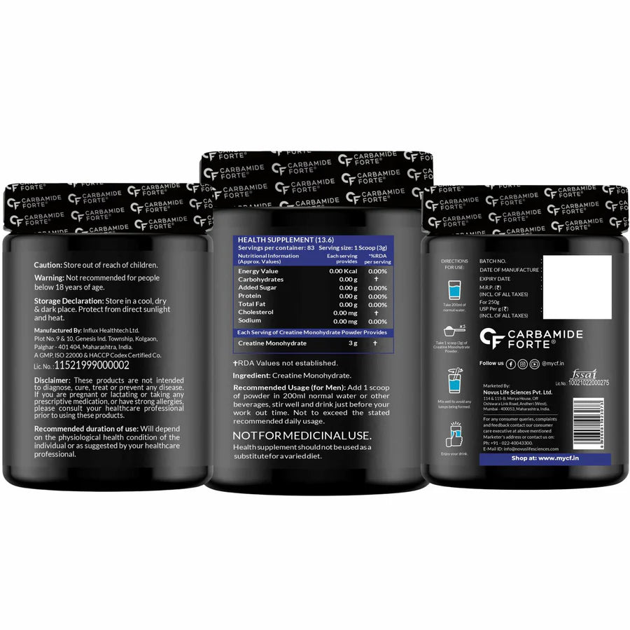 Carbamide Forte Creatine Powder – 250g – Strength and Performance