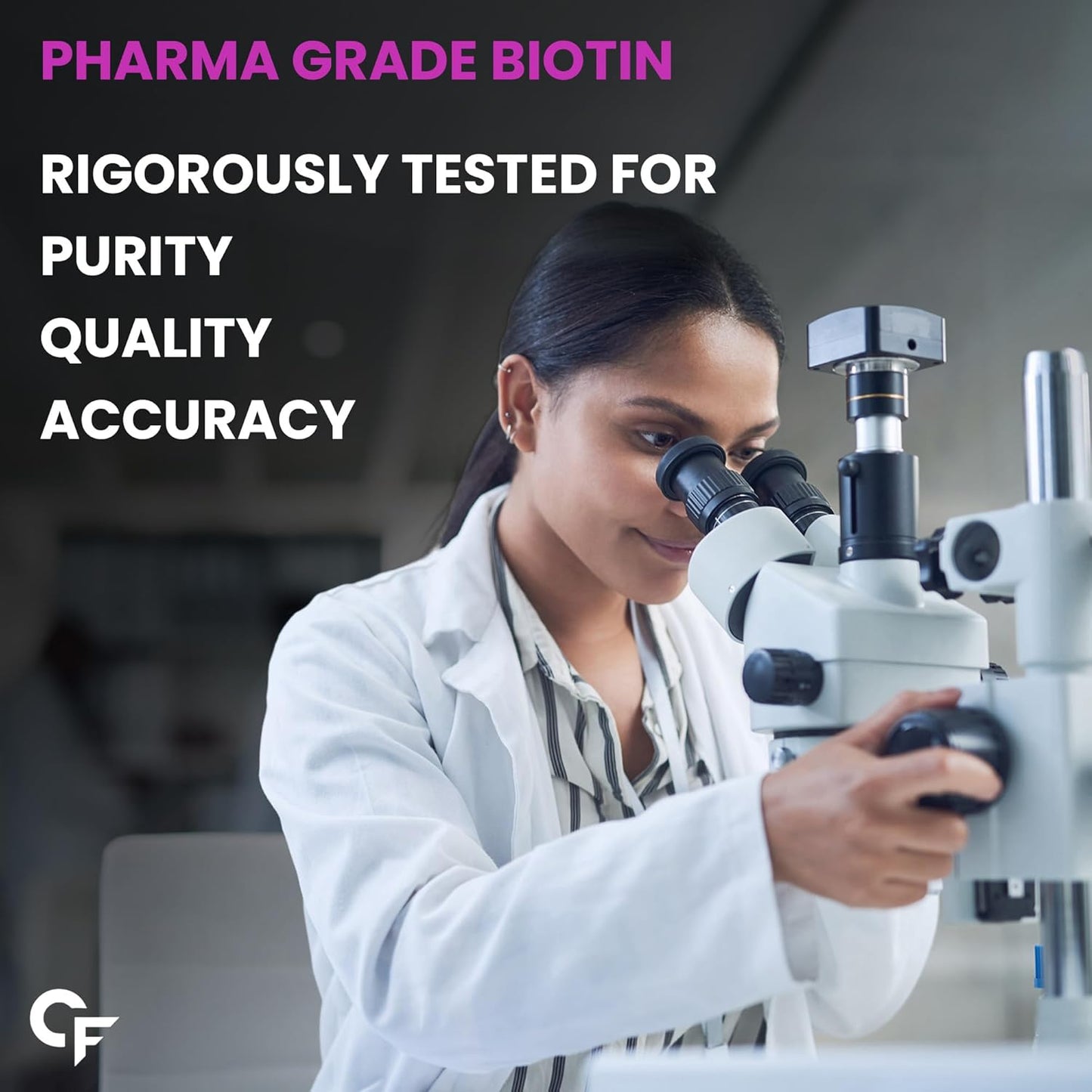 Carbamide Forte Biotin 10000mcg for Hair Growth, Skin & Nails - 120 Veg Tablets-8