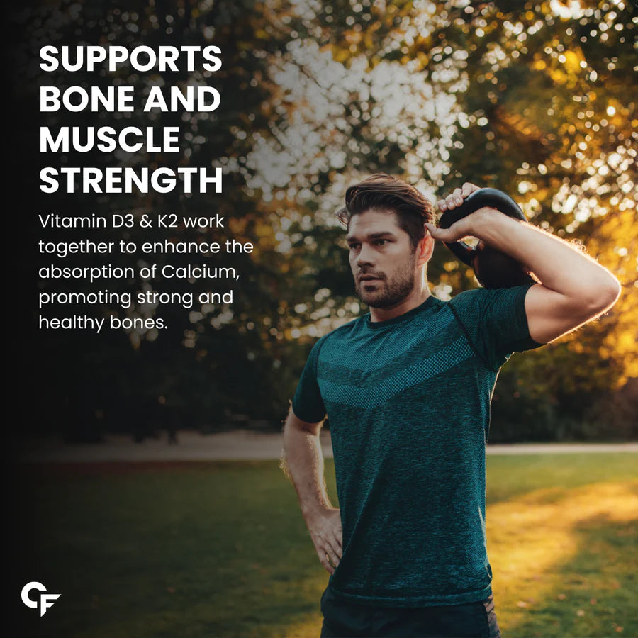 Carbamide Forte Vitamin D3 K2 | Supplement for Bone & Heart Health | 120 Veg Tablets - 4