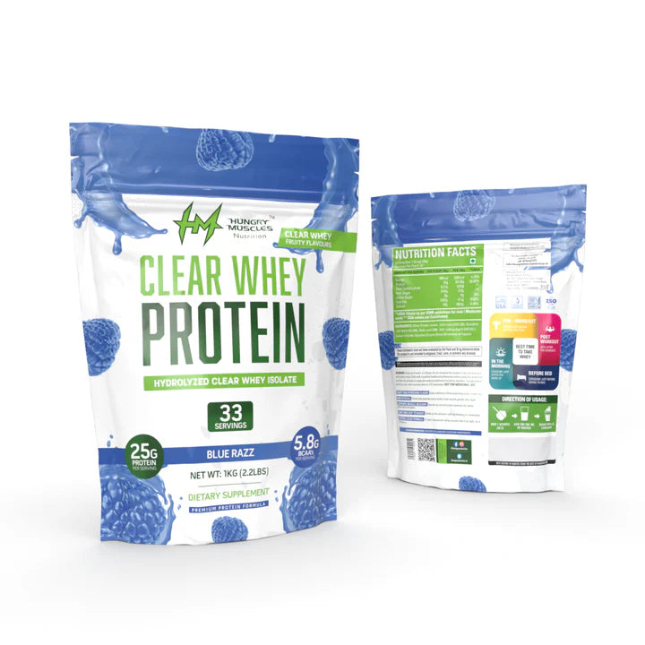 Hungry Muscles Clear Whey Protein Isolate 33 Servings 1KG