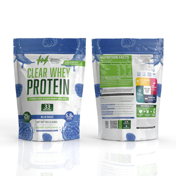 Hungry Muscles Clear Whey Protein Isolate 33 Servings 1KG