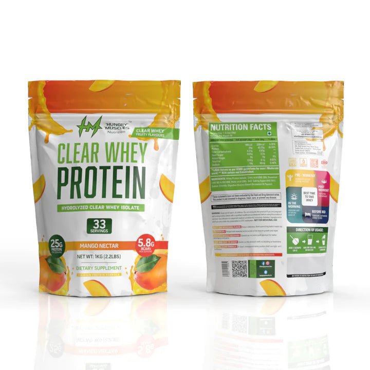 Hungry Muscles Clear Whey Protein Isolate 33 Servings 1KG