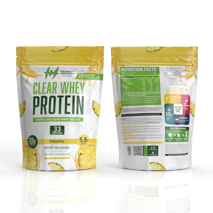 Hungry Muscles Clear Whey Protein Isolate 33 Servings 1KG