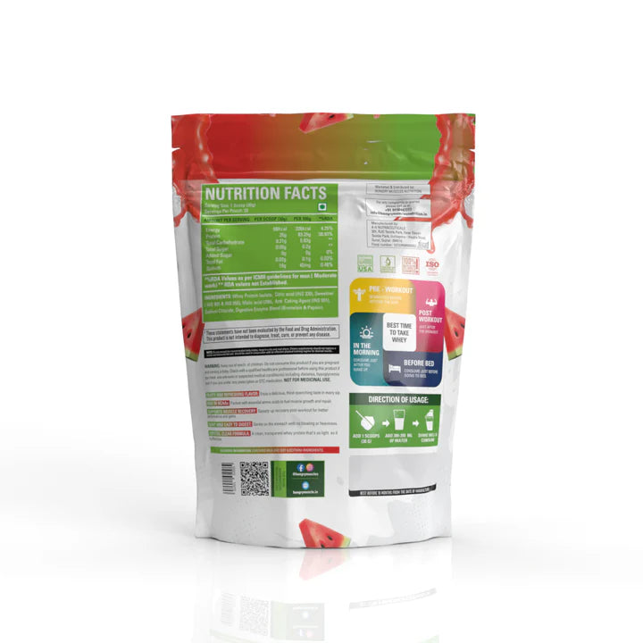 Hungry Muscles Clear Whey Protein Isolate 33 Servings 1KG