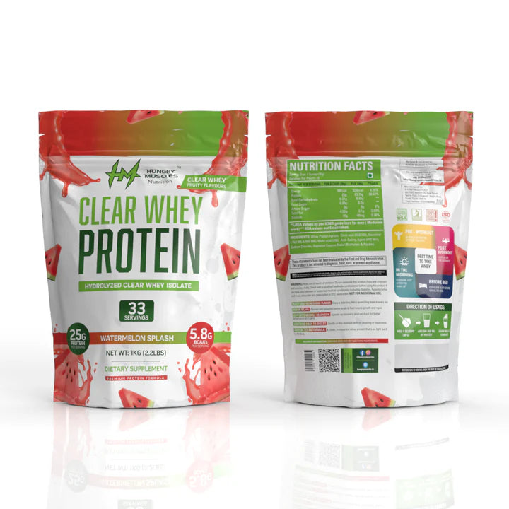 Hungry Muscles Clear Whey Protein Isolate 33 Servings 1KG