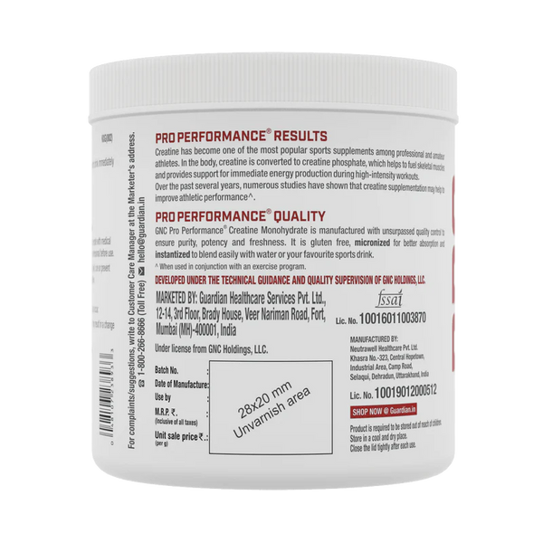 GNC Pro Performance Creatine Monohydrate 250gms