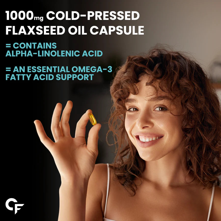 Carbamide Forte Cold Pressed Flaxseed Oil – Omega-3 – 120 Veg Capsules