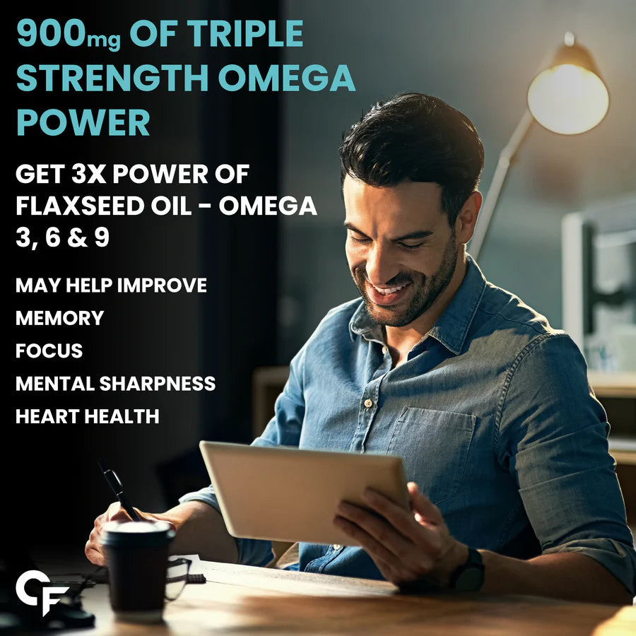Carbamide Forte Cold Pressed Flaxseed Oil – Omega-3 – 120 Veg Capsules