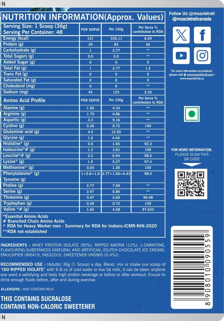 FS NUTRITION ISO RIPPED WHEY PROTEIN 3LBS-4