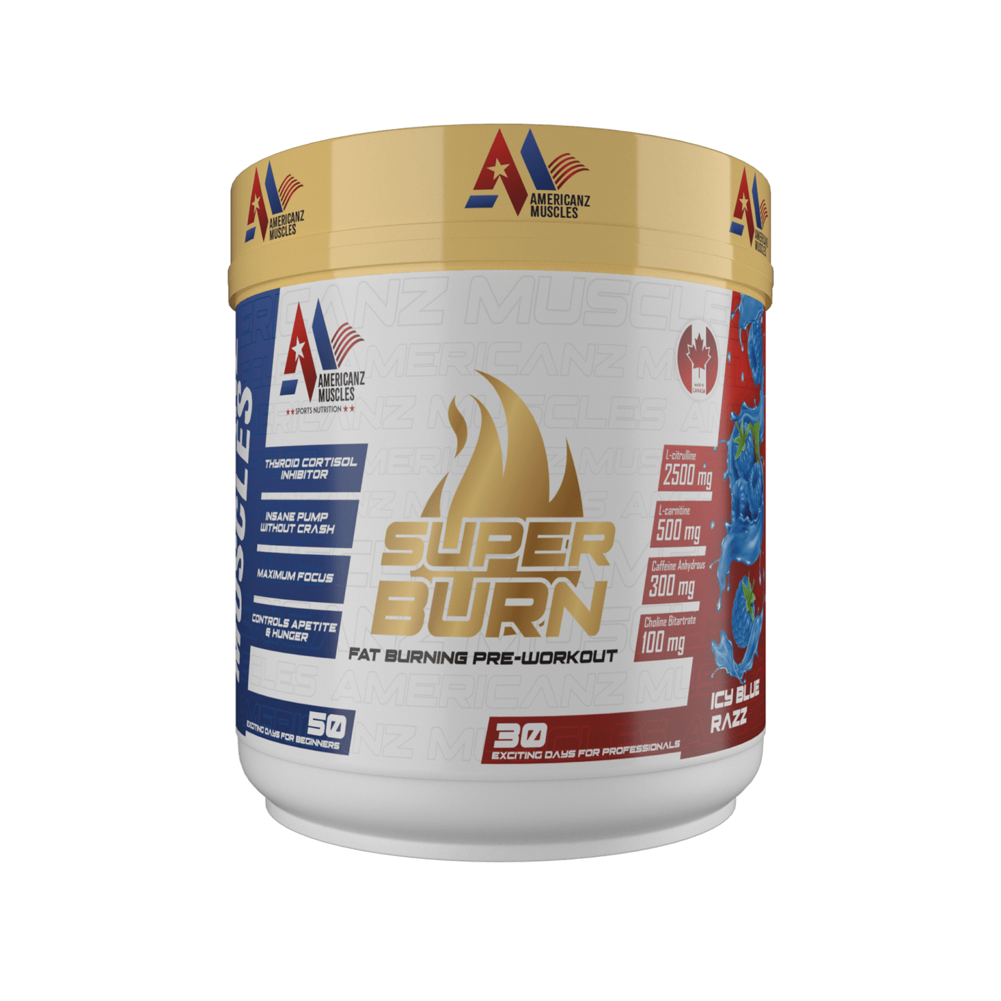 American Muscles Super Burn Fat Burning Pre Workout 300Gm – Energy & Fat Loss Formula