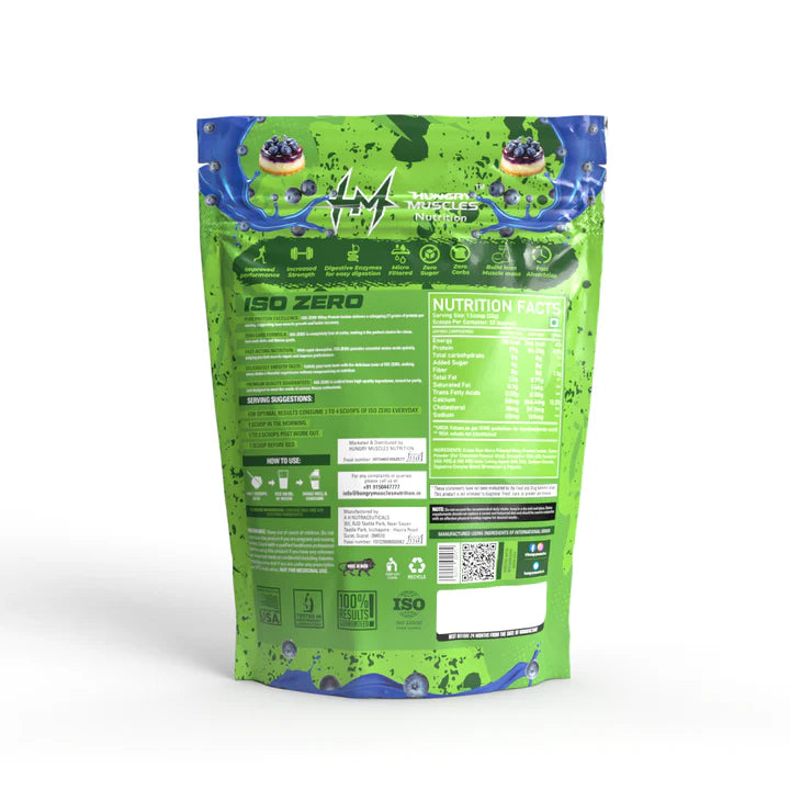 Hungry Muscles ISO ZERO Whey Protein Isolate 1Kg 32 Servings