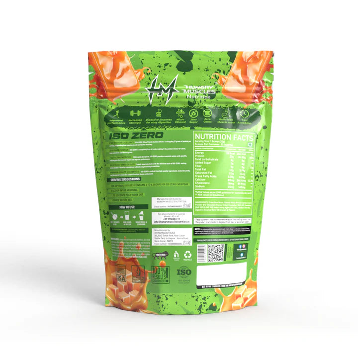 Hungry Muscles ISO ZERO Whey Protein Isolate 1Kg 32 Servings