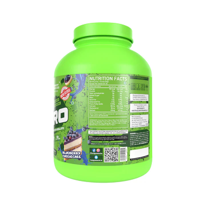 Hungry Muscles ISO ZERO Whey Protein Isolate 2Kg 62 Servings