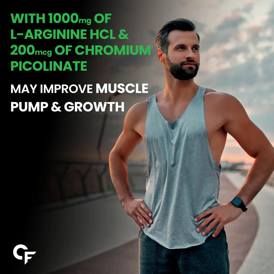 Carbamide Forte L-Arginine 1000mg Supplement – 120 Capsules for Energy and Blood Flow