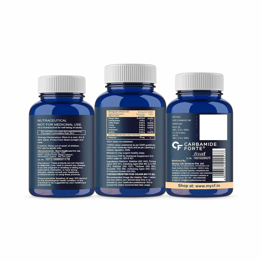 Carbamide Forte Melatonin 100 Tablets – Sleep Support and Relaxation