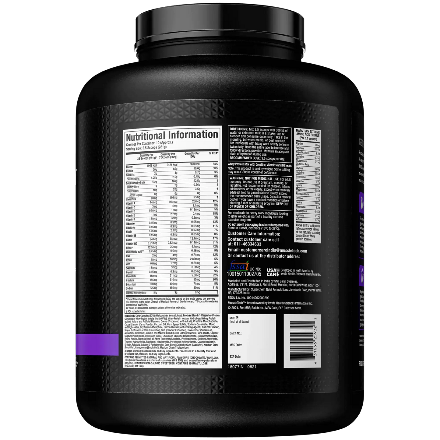 MuscleTech NitroTech Mass Tech Xtreme 2000-3