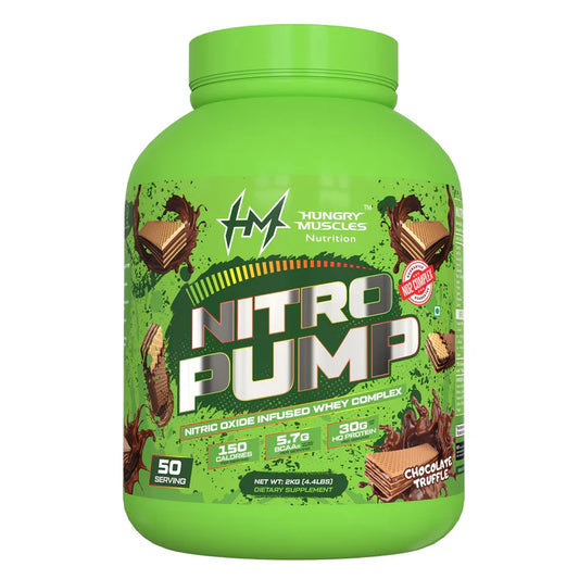 Hungry Muscles Nitro-Pump Whey Protein 2Kg Chocolate Truffle Flavour