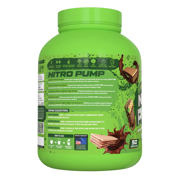 Hungry Muscles Nitro-Pump Whey Protein 2Kg Chocolate Truffle Flavour