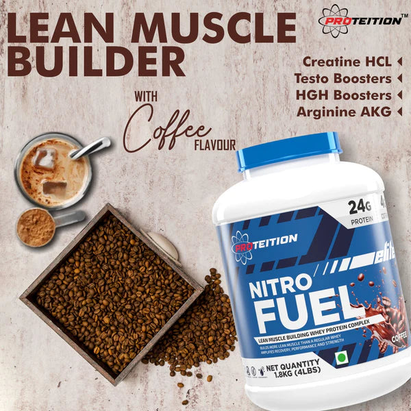 Proteition Whey Protein for Lean Muscle Building – Nitro Fuel 4 Lbs Jar