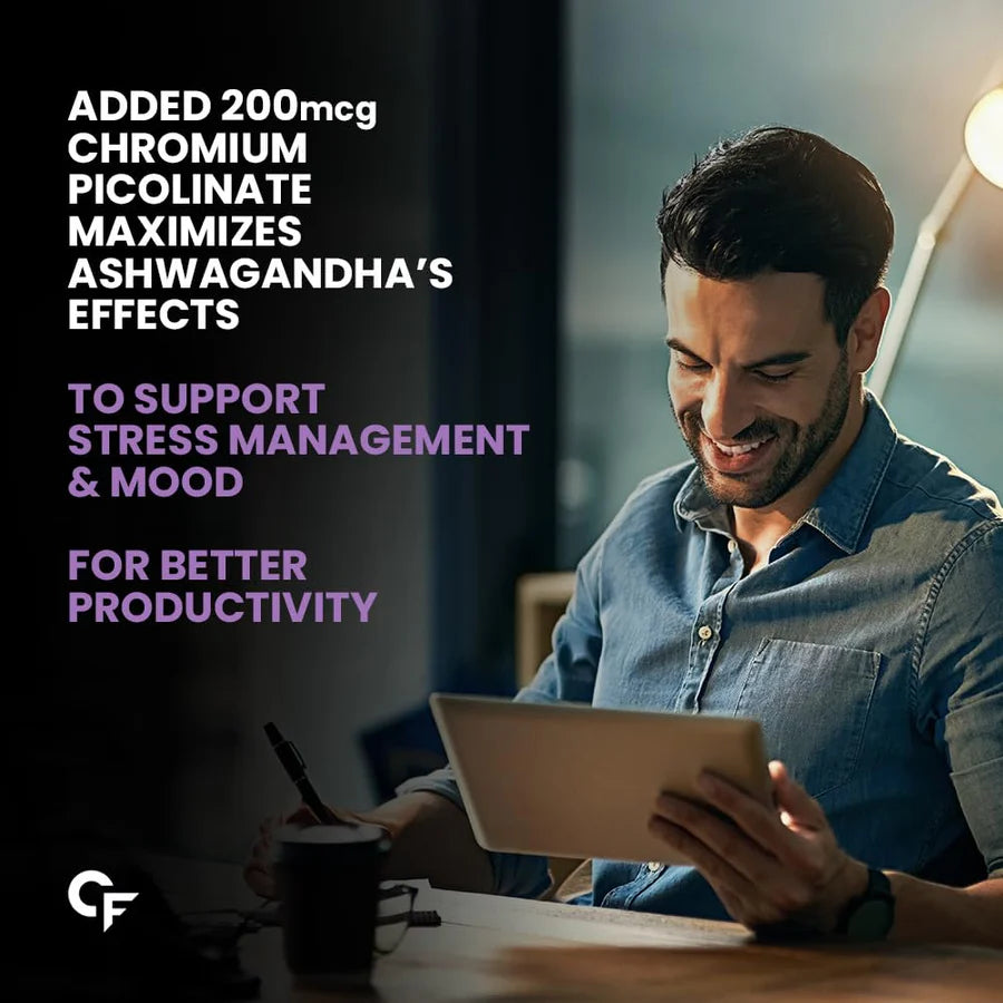 Carbamide Forte Organic Ashwagandha Tablets – Stress & Strength – 60 Tablets