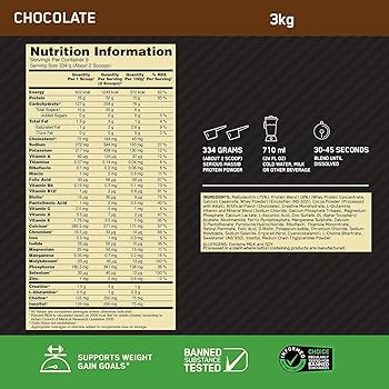 Optimum Nutrition Serious Mass Weight Gainer – Chocolate Flavour, High-Calorie Protein Supplement-3