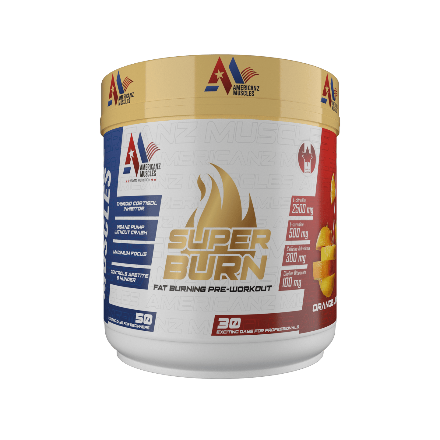 American Muscles Super Burn Fat Burning Pre Workout 300Gm – Energy & Fat Loss Formula