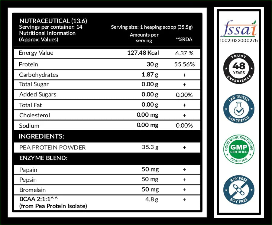 Carbamide Forte Pea Protein – 500g – Muscle & Recovery – Vegan Protein