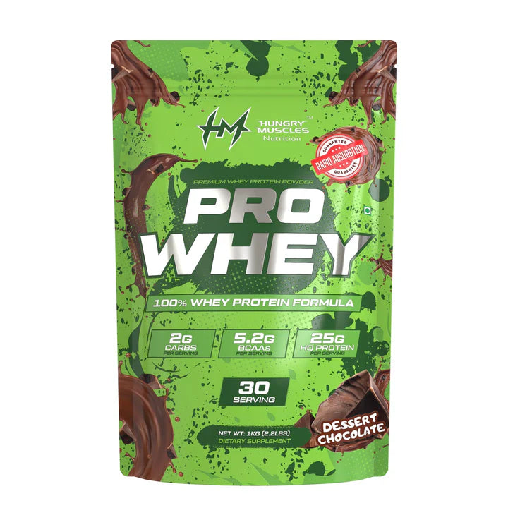 Hungry Muscles Pro Whey Protein 1KG 30 Servings Supplement