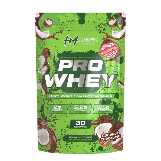Hungry Muscles Pro Whey Protein 1KG 30 Servings Supplement