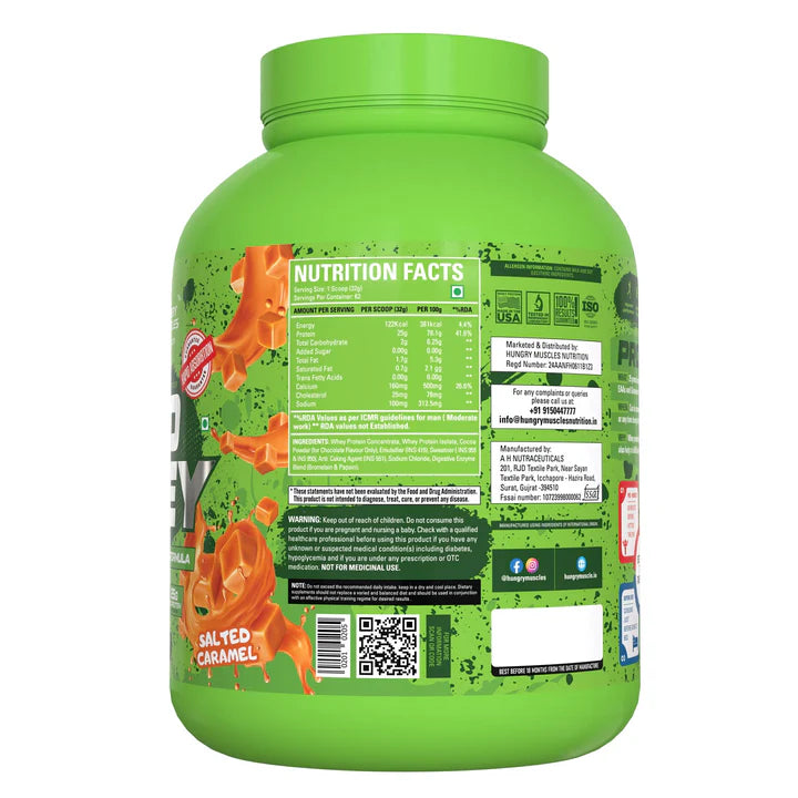 Hungry Muscles Pro Whey Protein 2KG – 62 Servings