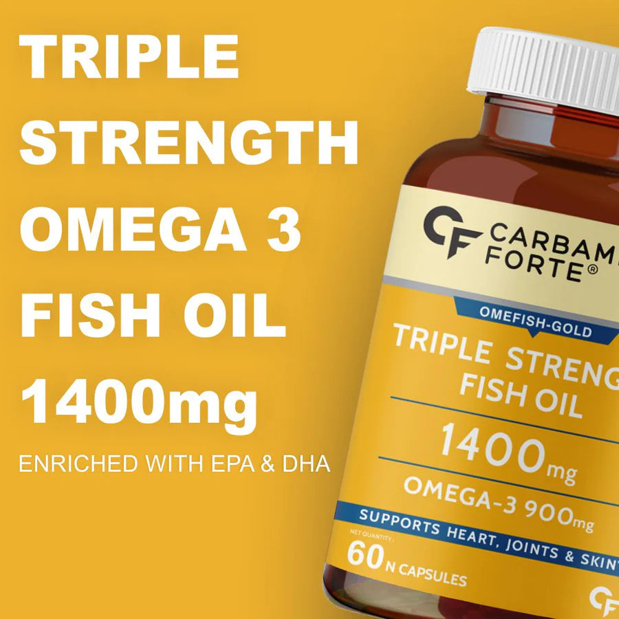 Carbamide Forte Triple Strength Fish Oil – Heart & Brain – 60 Softgel Capsules