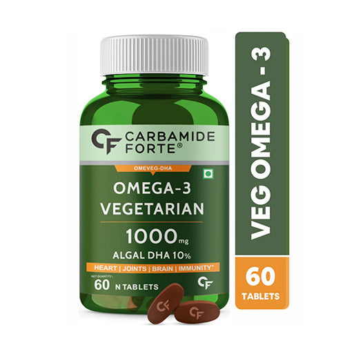 Carbamide Forte Veg Omega 3 – 1000mg – Heart & Brain Health – 60 Tablets