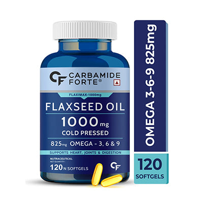 Carbamide Forte Cold Pressed Flaxseed Oil – Omega-3 – 120 Veg Capsules
