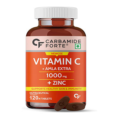Carbamide Forte Vitamin C with Amla – 120 Veg Tablets – Immunity & Skin Support