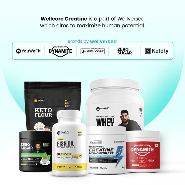 Wellcore - Pure Micronised Creatine Monohydrate | Tropical Tango (122g, 33 Servings)-8