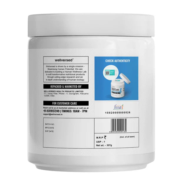 Wellcore - Pure Micronised Creatine Monohydrate | Tropical Tango (307g, 83Servings)-3