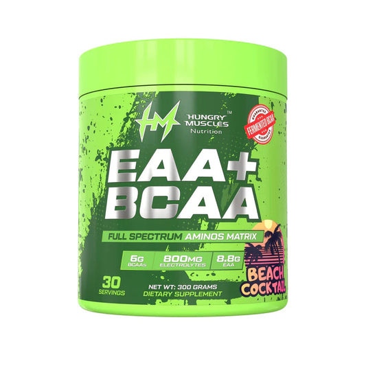 Hungry Muscles BCAA + EAA Powder 30 Serving 300 Gm Muscle Recovery Supplement