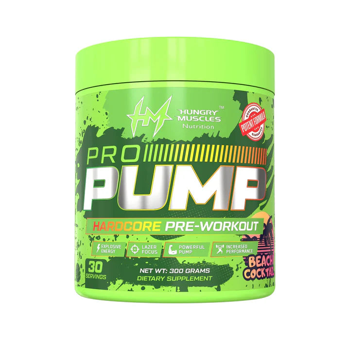 Hungry Muscles Pro-Pump Hardcore Pre-Workout Supplement – 30 Servings 300Gm