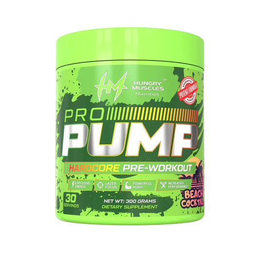 Hungry Muscles Pro-Pump Hardcore Pre-Workout Supplement – 30 Servings 300Gm