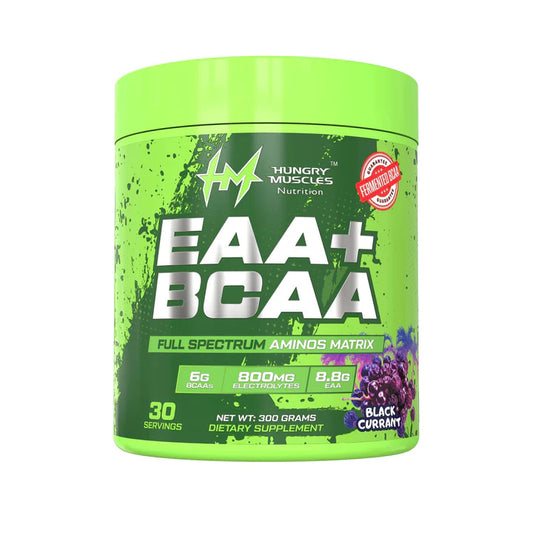 Hungry Muscles BCAA + EAA Powder 30 Serving 300 Gm Muscle Recovery Supplement